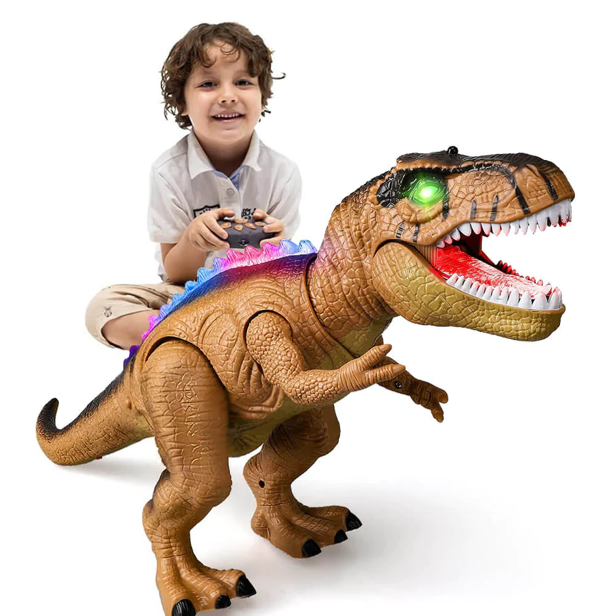Fjärrstyrd dinosaurie med gångfunktion och ljud – Spännande lek