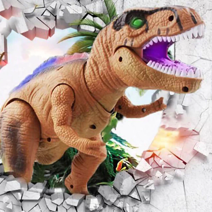 Fjärrstyrd dinosaurie med gångfunktion och ljud – Spännande lek