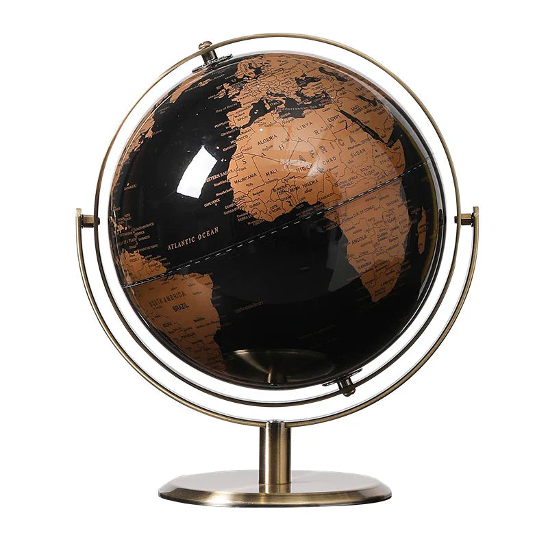 Vintage Globus med Detaljeret Kort og Klassisk Design til Indretning