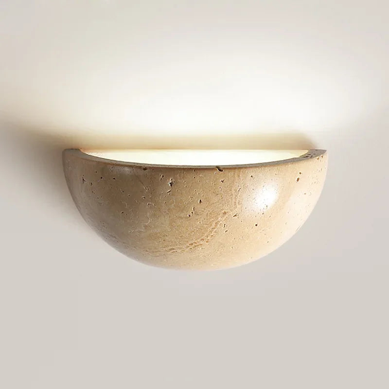 Elegant vägglampa i stenlook | Energieffektiv LED-belysning