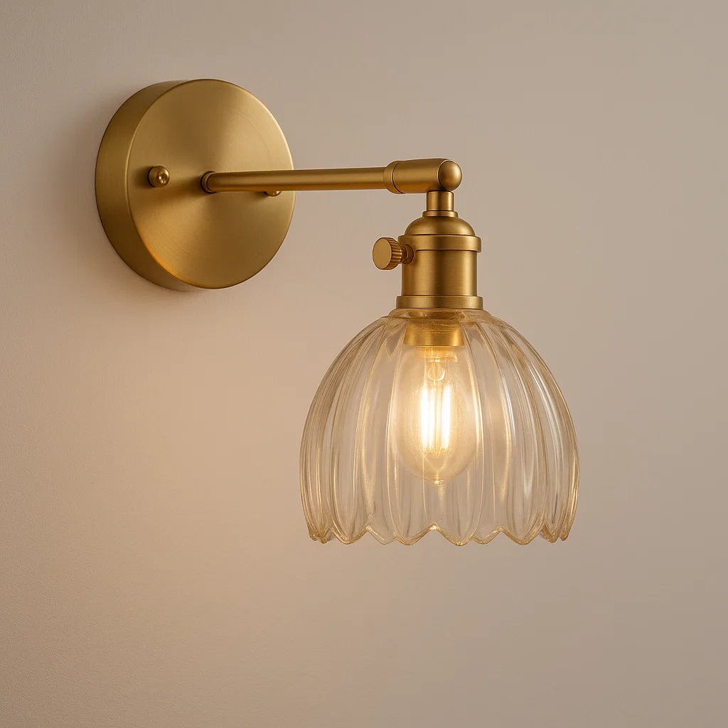 Vintage Glasvægslampe med LED - Klassisk Elegance til Hjemmet