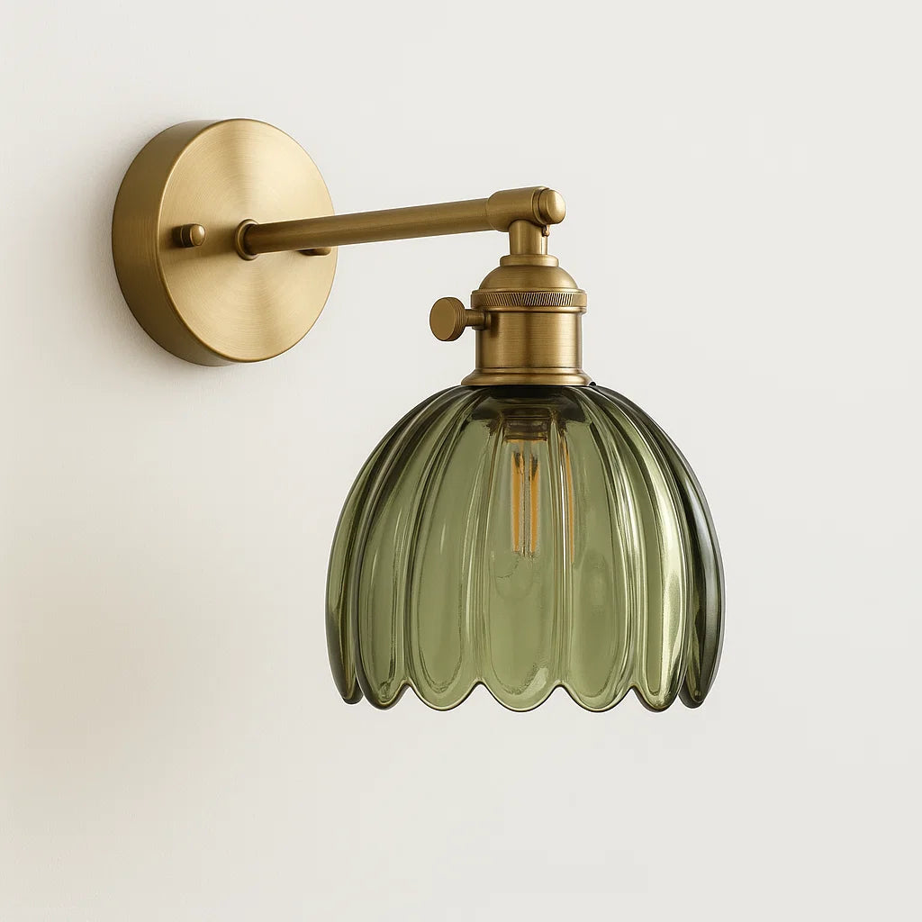 Vintage Glasvægslampe med LED - Klassisk Elegance til Hjemmet