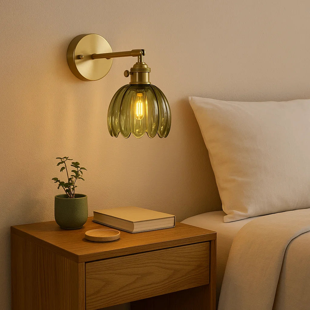 Vintage Glasvægslampe med LED - Klassisk Elegance til Hjemmet