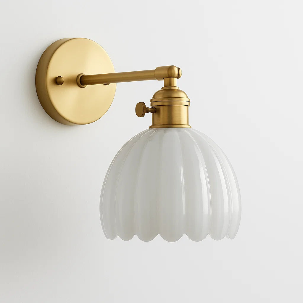 Vintage Glasvægslampe med LED - Klassisk Elegance til Hjemmet