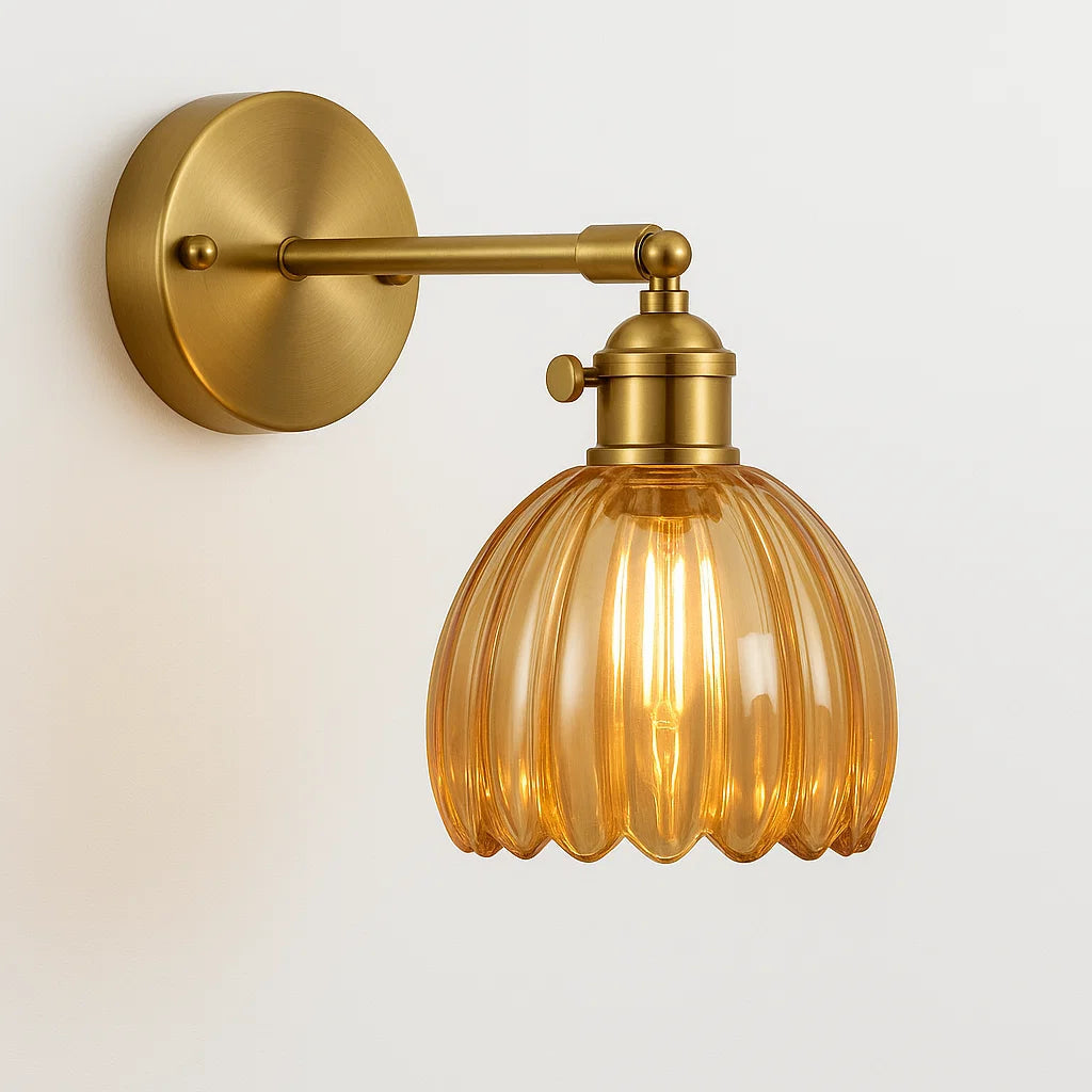Vintage Glasvægslampe med LED - Klassisk Elegance til Hjemmet