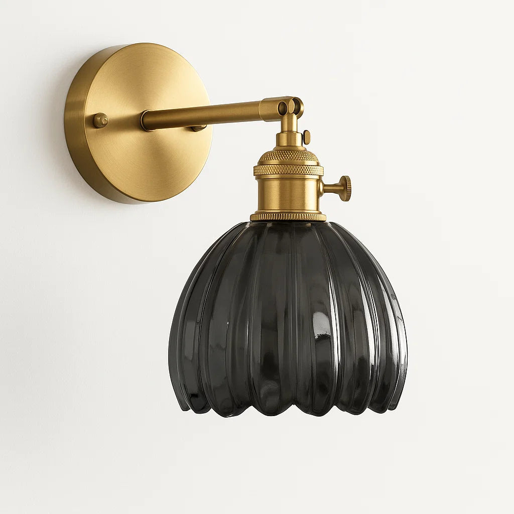 Vintage Glasvægslampe med LED - Klassisk Elegance til Hjemmet