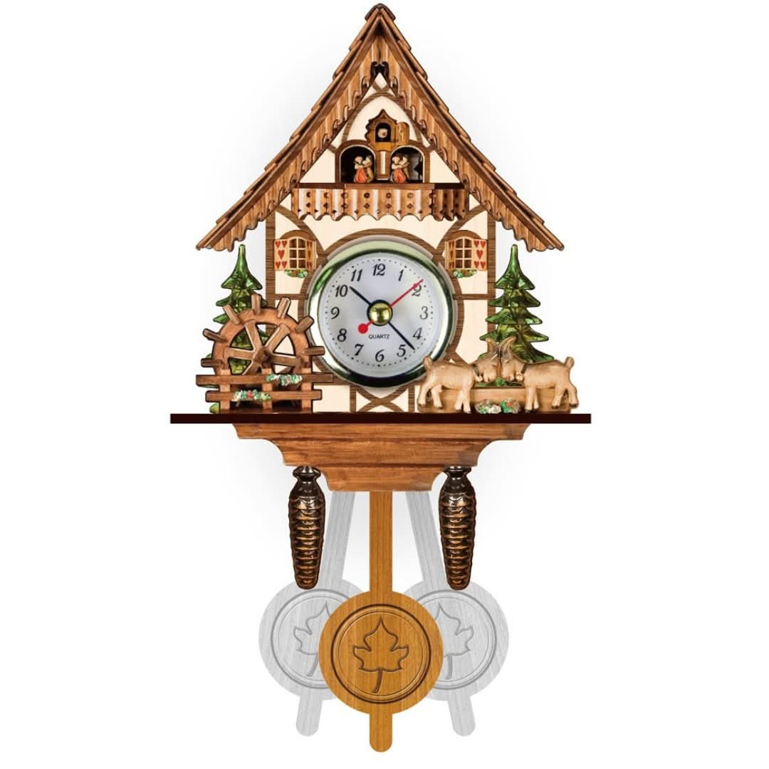 Retro Vægur med Pendul - Klassisk Design til Moderne Hjem