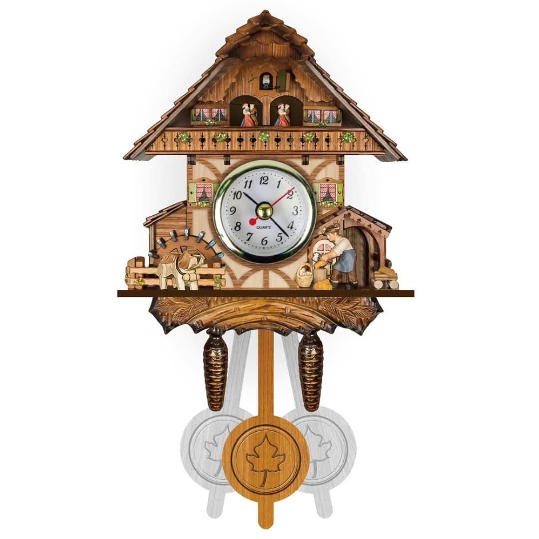 Retro Vægur med Pendul - Klassisk Design til Moderne Hjem