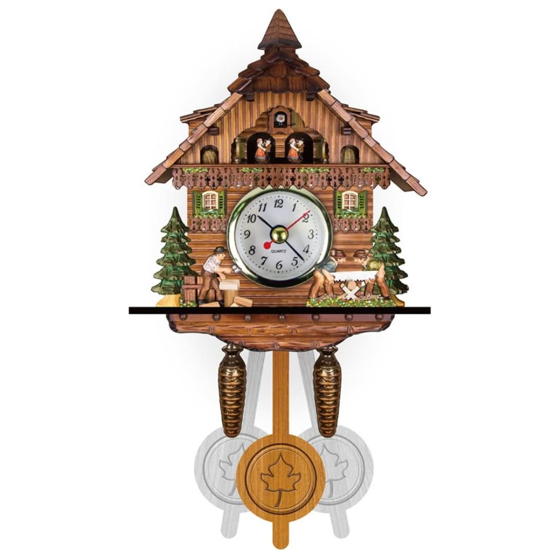 Retro Vægur med Pendul - Klassisk Design til Moderne Hjem