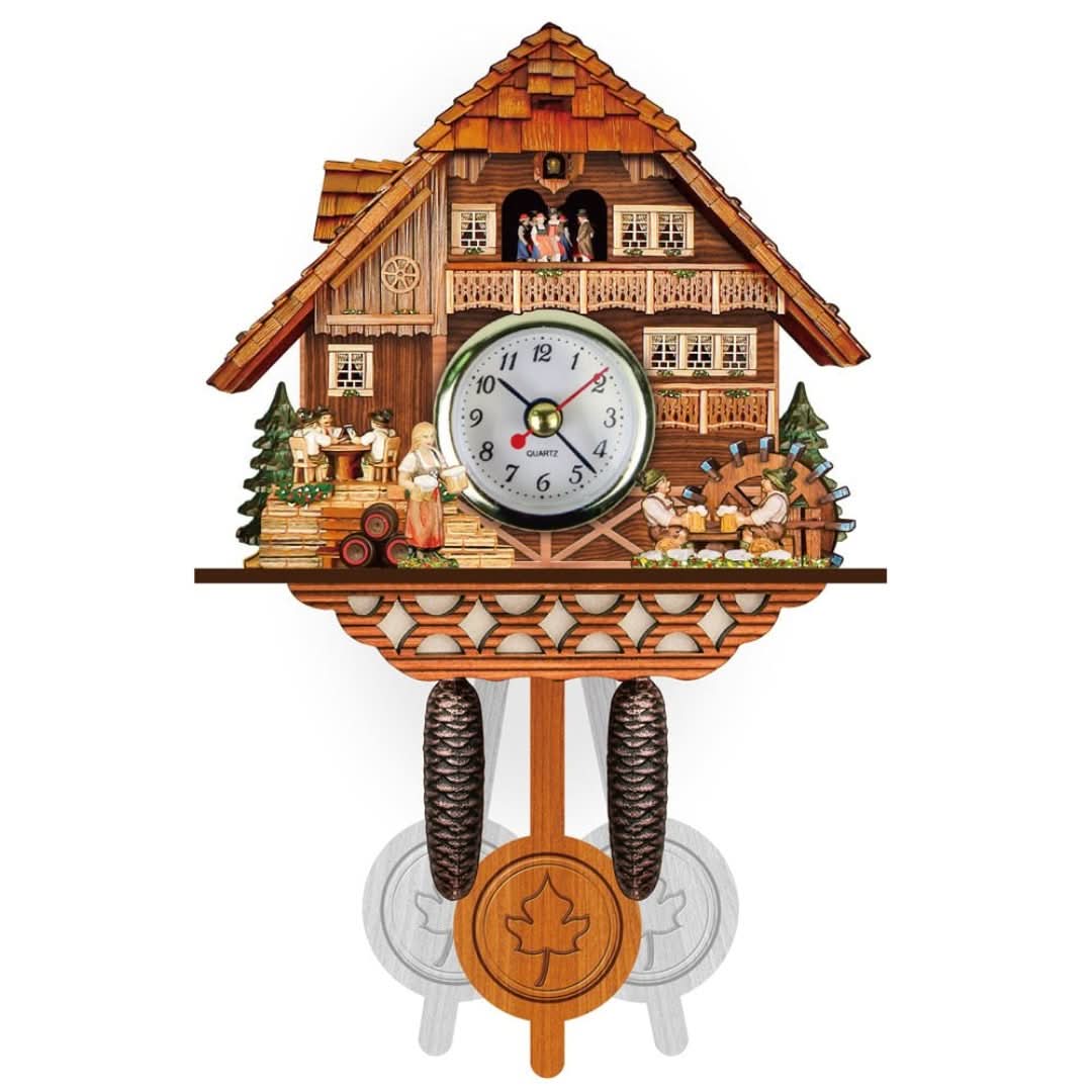 Retro Vægur med Pendul - Klassisk Design til Moderne Hjem