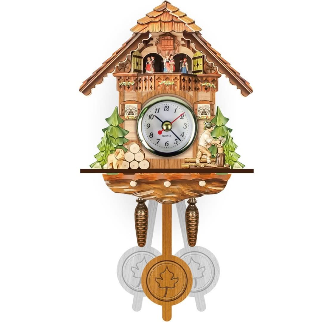 Retro Vægur med Pendul - Klassisk Design til Moderne Hjem
