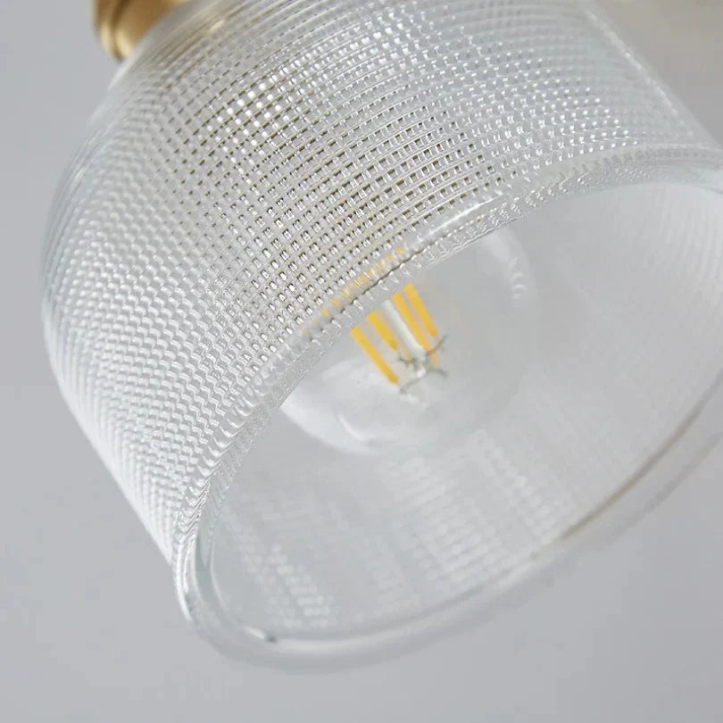 Justerbar Vägglampa med Ribbat Glas och Nordisk Design