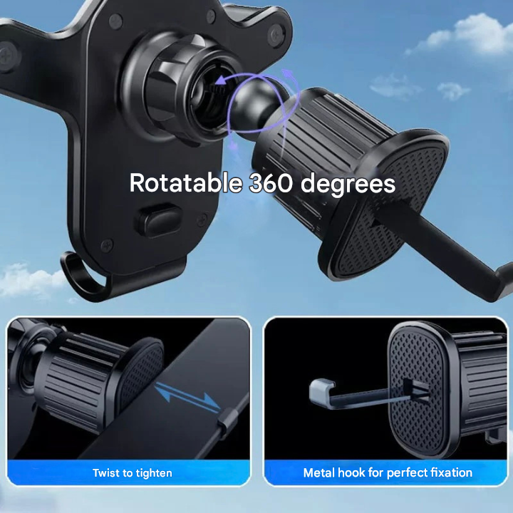 Universell Biltelefonhållare med Ventilationskrok – StabilHold