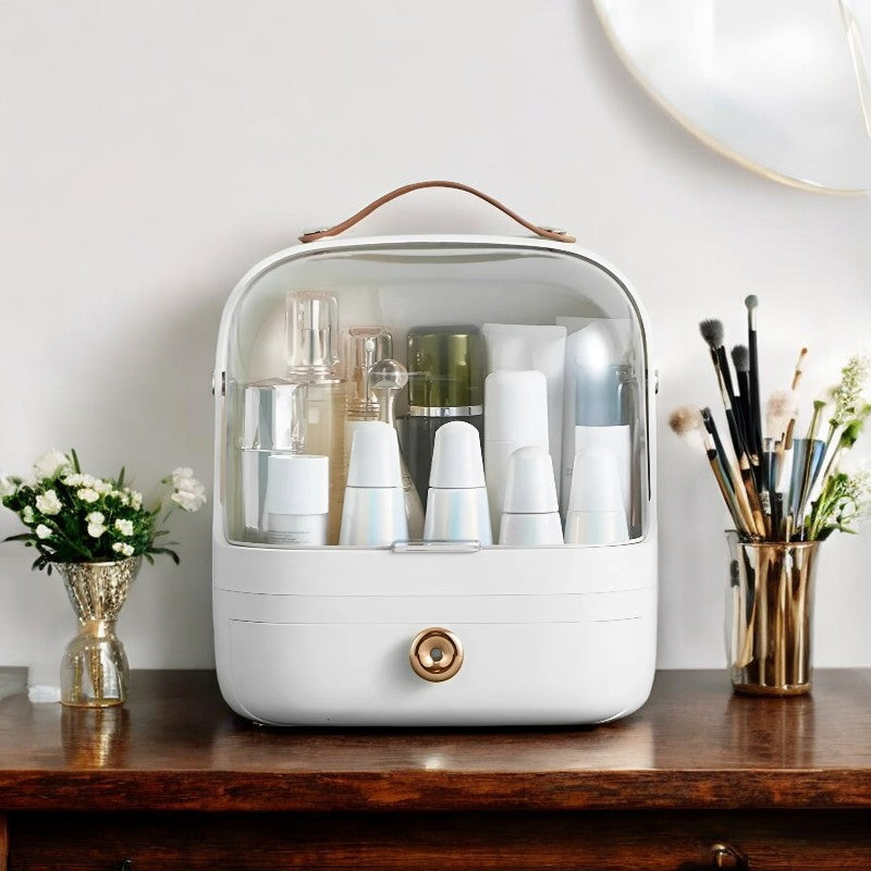 Vandtæt Makeup Organizer med Flere Rum - Stilfuld Opbevaring