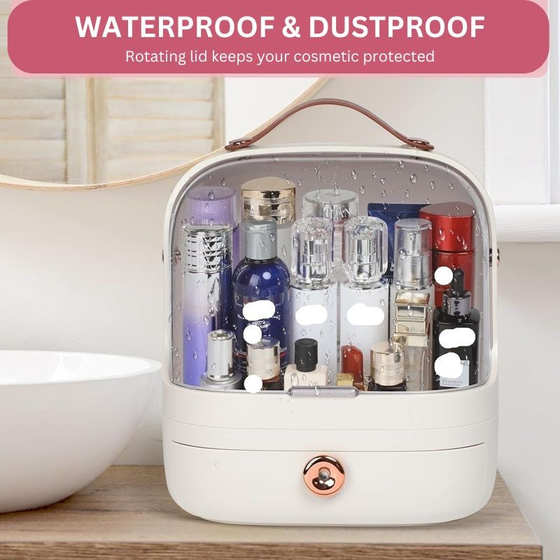 Vandtæt Makeup Organizer med Flere Rum - Stilfuld Opbevaring