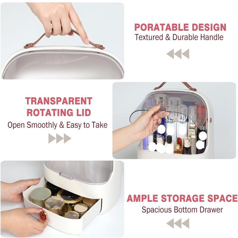 Vandtæt Makeup Organizer med Flere Rum - Stilfuld Opbevaring
