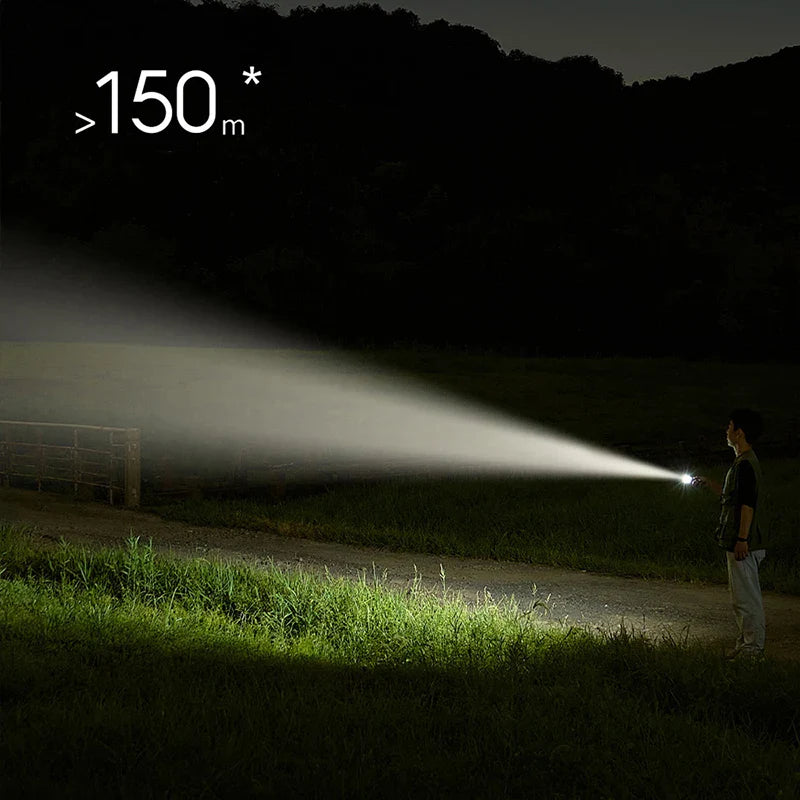 Kraftig Vandtæt Lommelygte med Lang Batteritid, 1000 Lumen