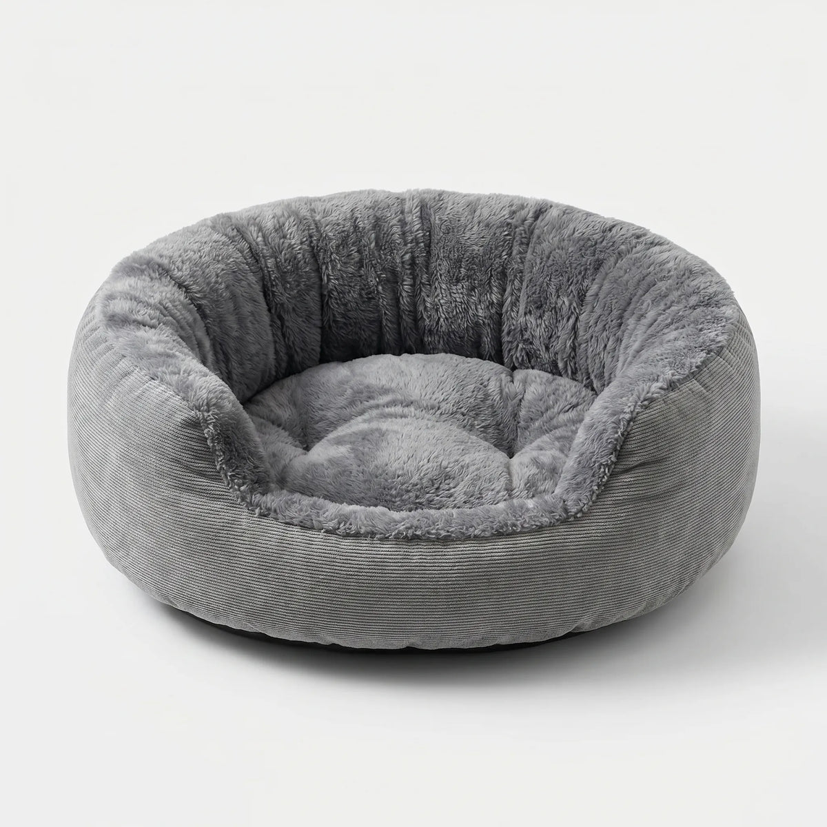 Rund Hundeseng Med Kant - Blødt Materiale