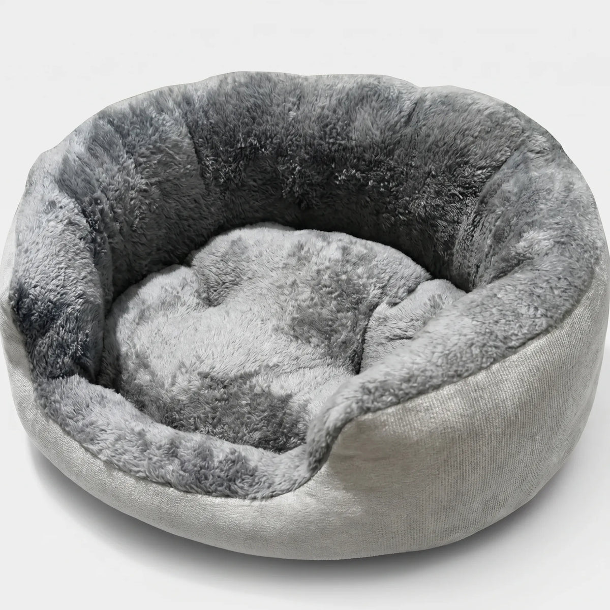 Rund Hundeseng Med Kant - Blødt Materiale
