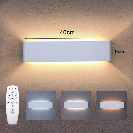 Moderne LED Væglampe – 16W Dæmpbar med Fjernbetjening til Stue, Sov værelse og Gang