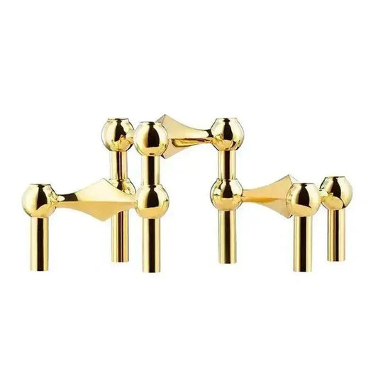 Modulära Ljusstakar i Metall med Skulptural Design