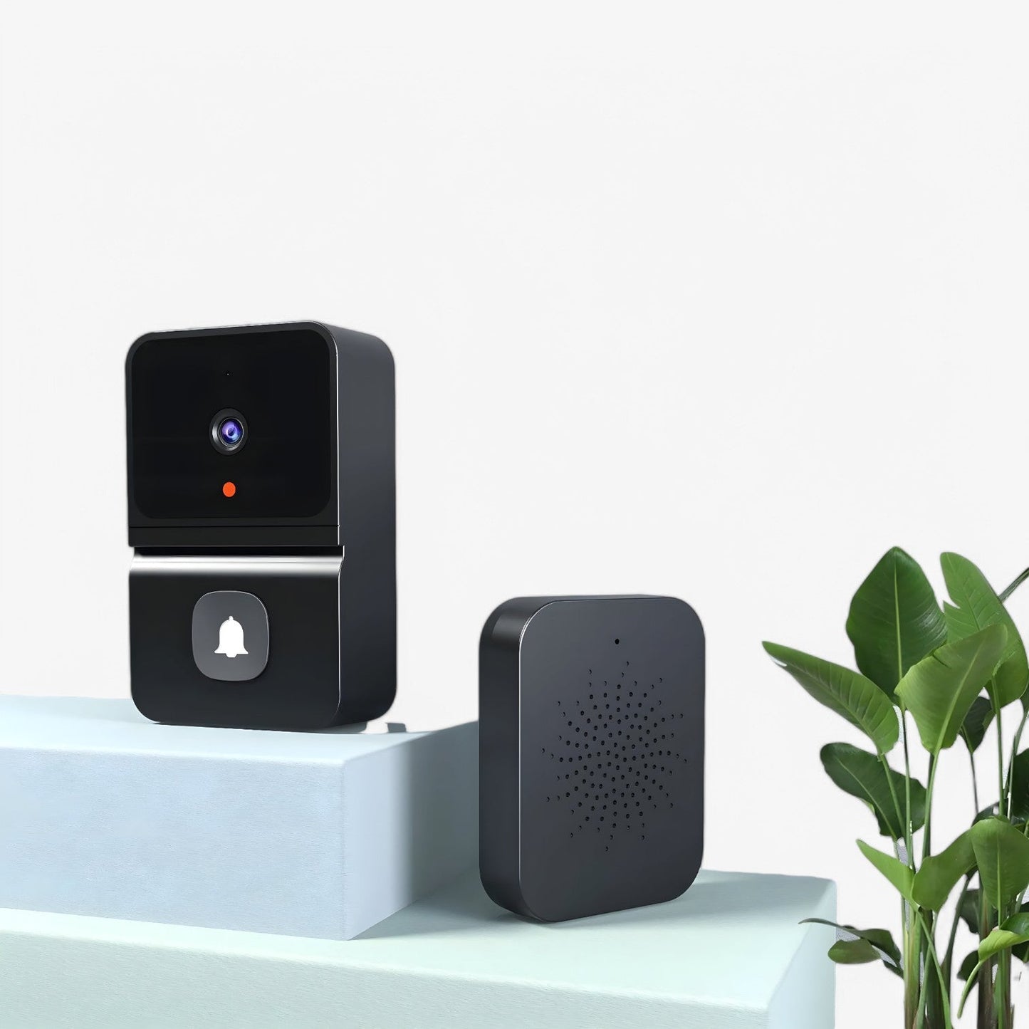 Slim WiFi videodørklokke med tovejs intercom og nattesyn – Trådløs sikkerhed med smartphone-forbindelse