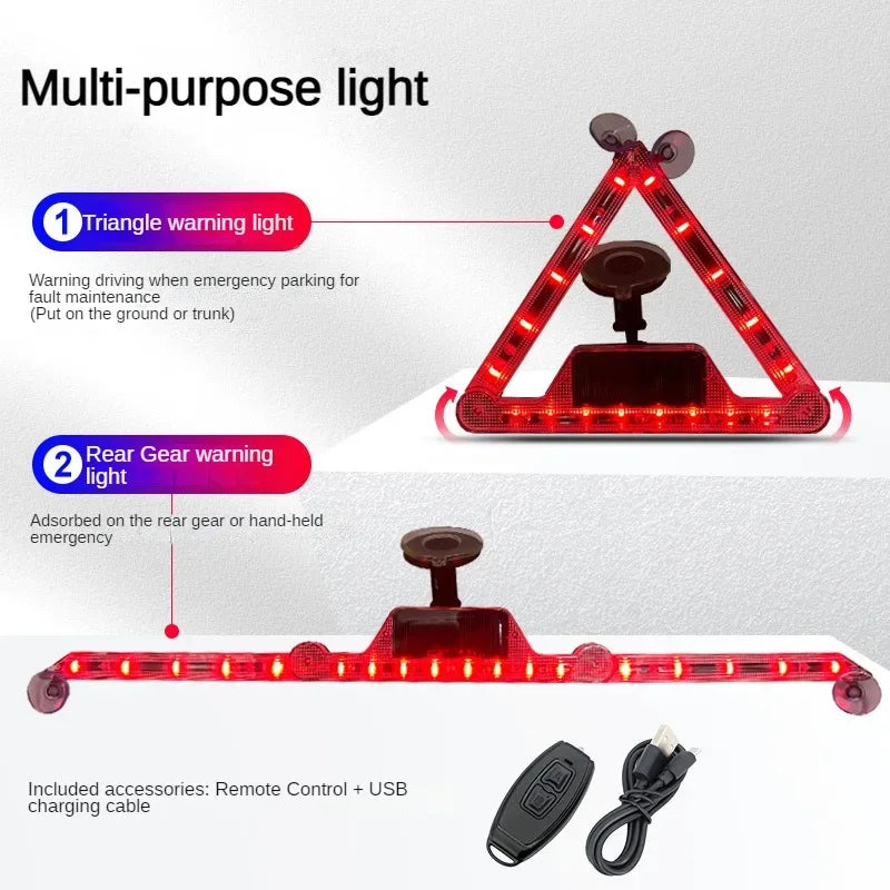 Solar LED Strobe Nødlys Anti-Kollision Advarselslampe