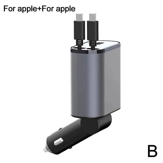 4i1 Udtrækkelig Hurtigopladning Bil lighter Oplader