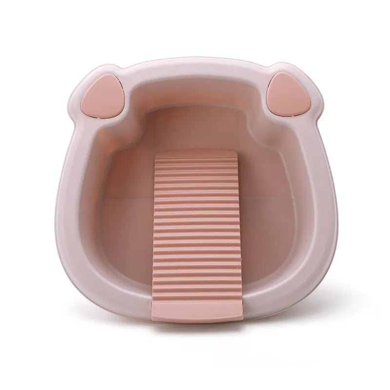 Tykkere plastik integreret vaskebræt kompakt vaskeskål