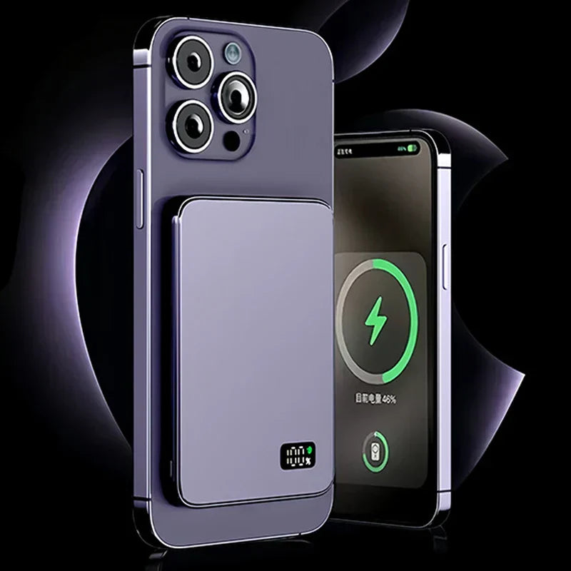 Trådlös Powerbank med Magnetisk Laddning och LED-indikator