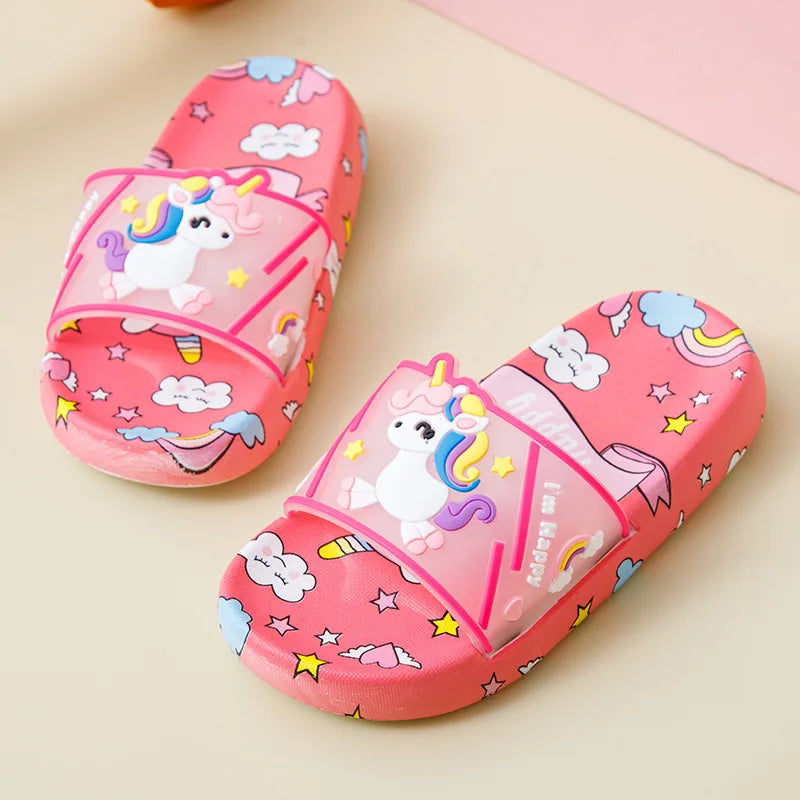 Unicorn Slippers för Barn – Perfekta för Inomhusbruk och Badrummet