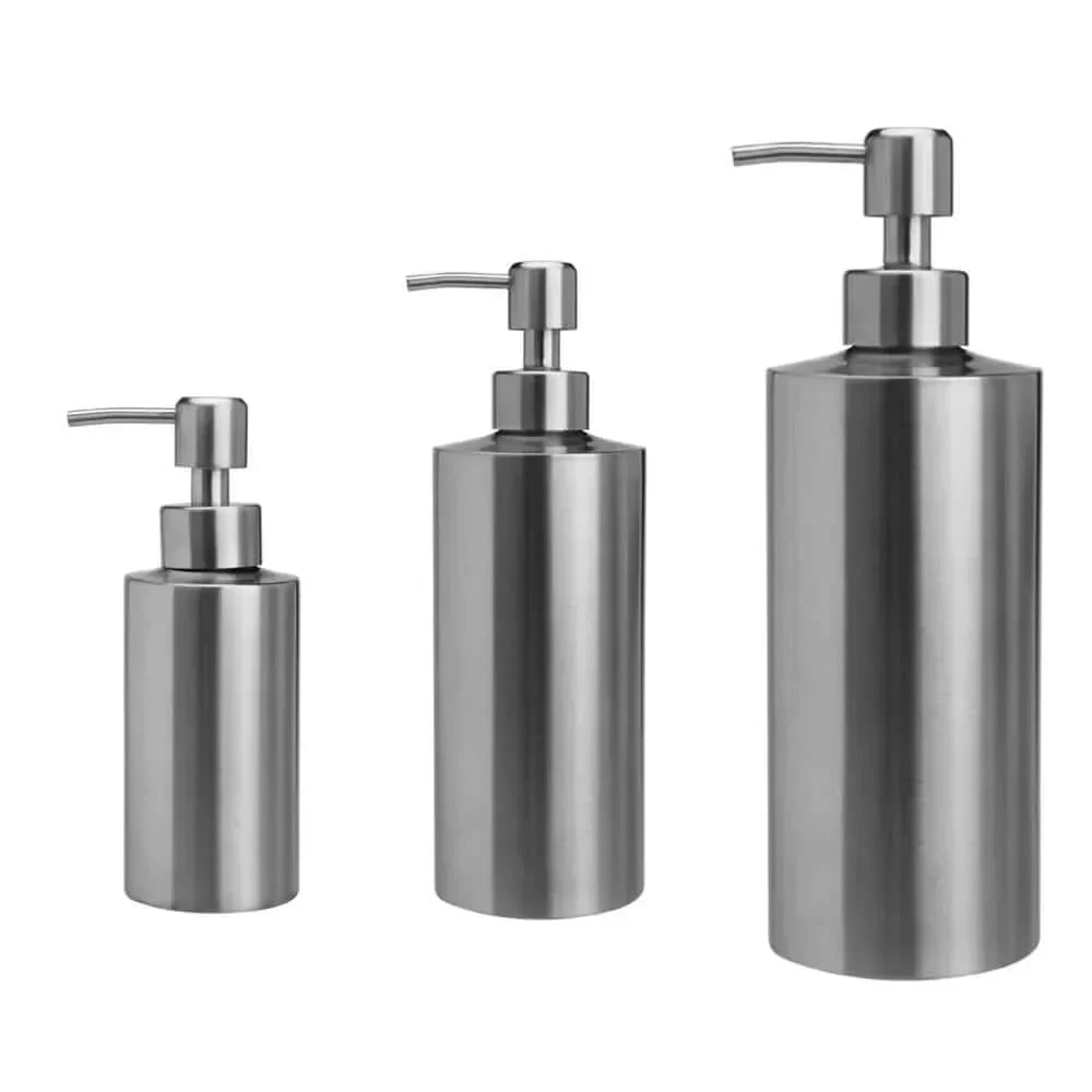 Elegant sæbe dispenser i rustfrit stål - 250ml/350ml/550ml håndpumpe