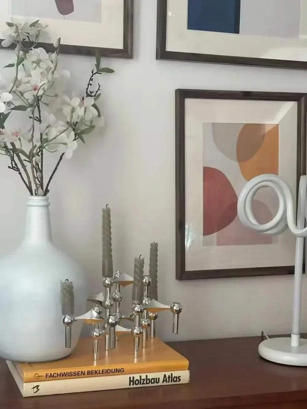 Modulære Metallysestager med Skulpturelt Design