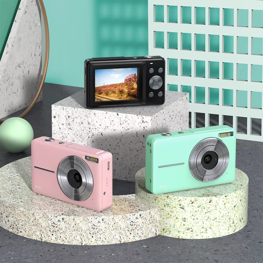 Højopløselig Digitalkamera til Børn - 1080P HD, 44MP, 16x Zoom