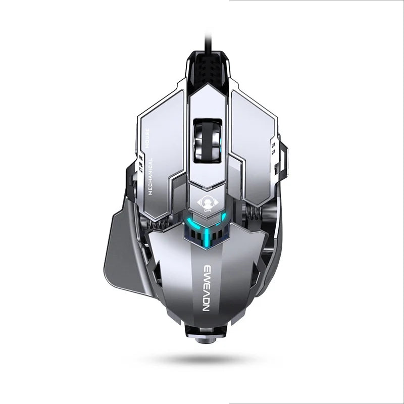 Ergonomisk RGB Mekanisk Gaming Mus i Metal med Kablet Design