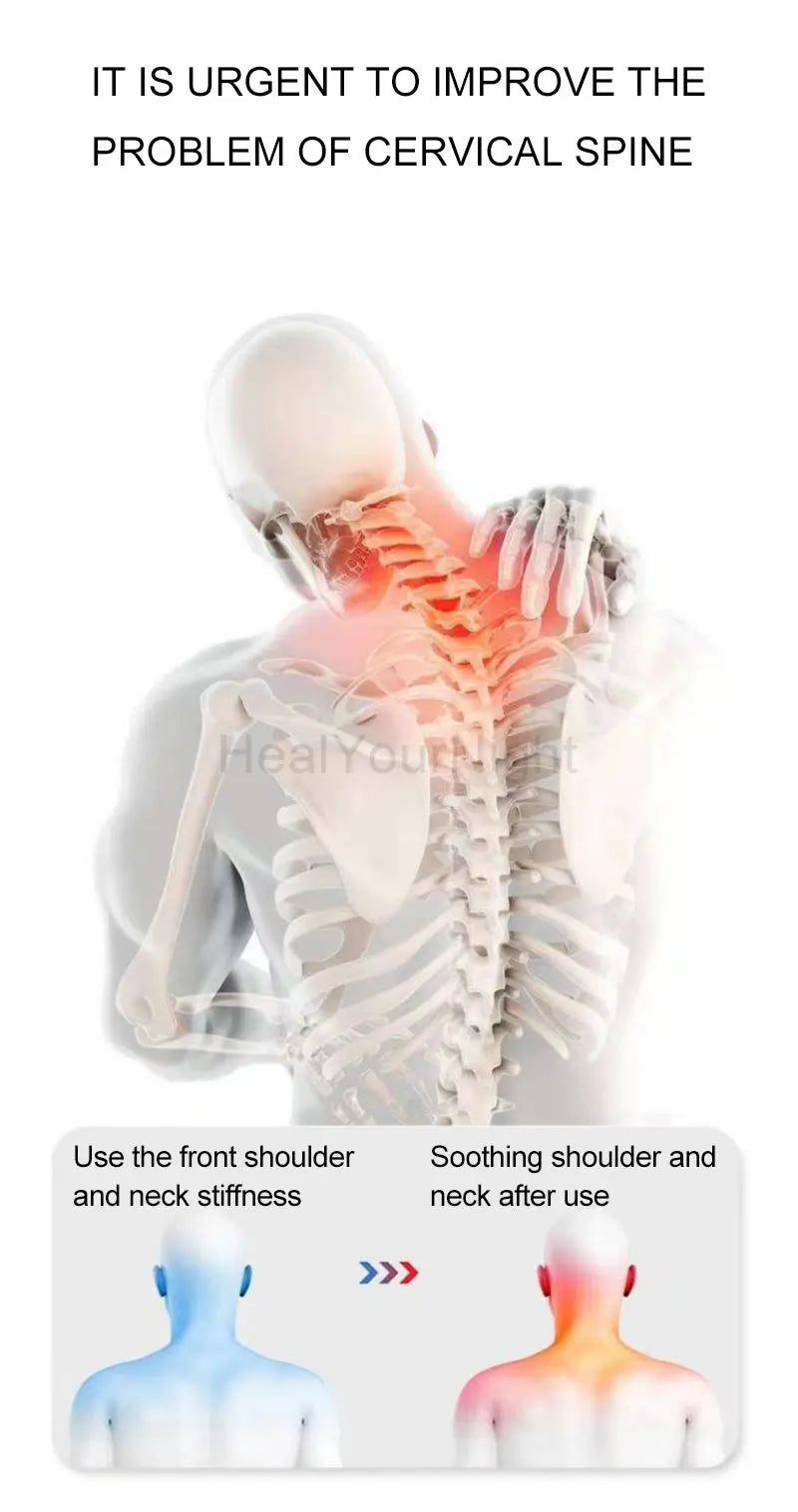 Vibrationsmassagekudde med varmkompression