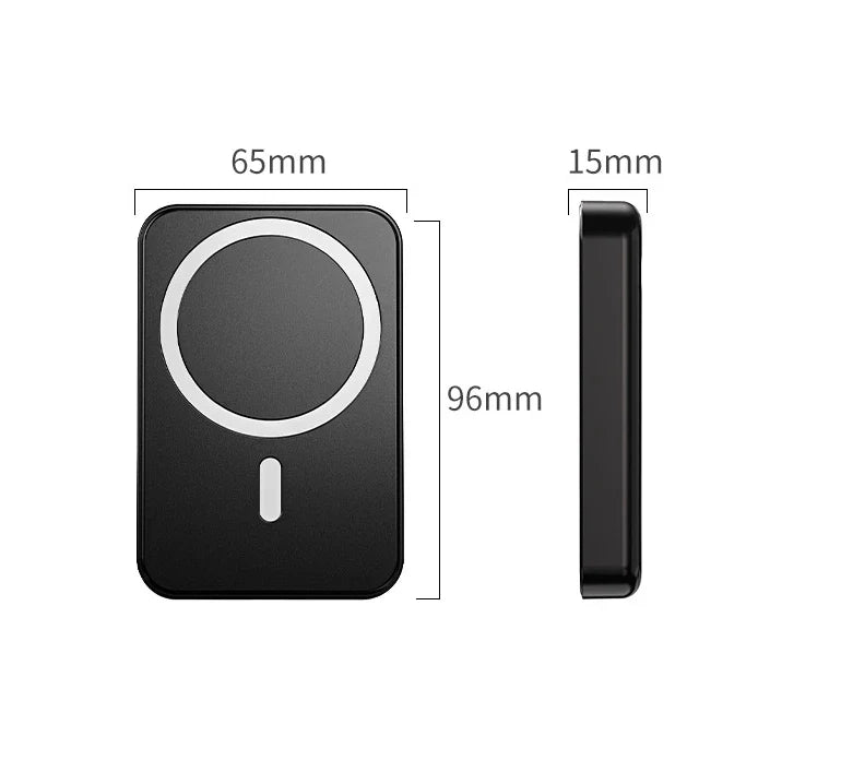 Trådløs magnetisk powerbank med støttefod