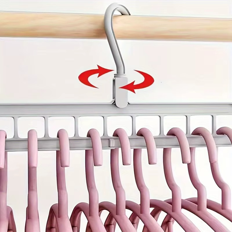 4-pack roterbara galgar med 9 hål | Platsbesparande garderobsorganisering