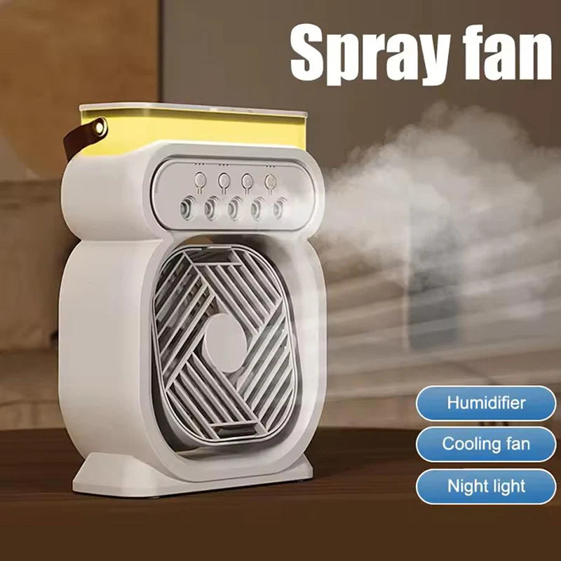 3i1 Air Cooler LED Natlampe Luftfugter Blæser