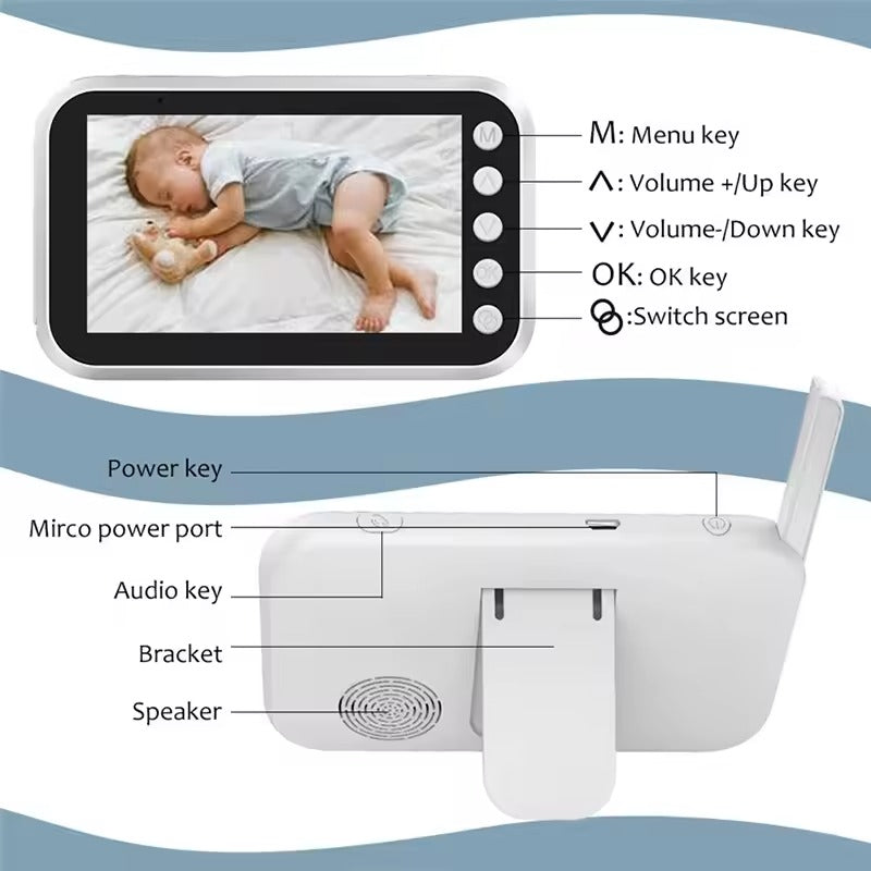 Babyvakt med HD-kamera, mörkersyn och app-kontroll