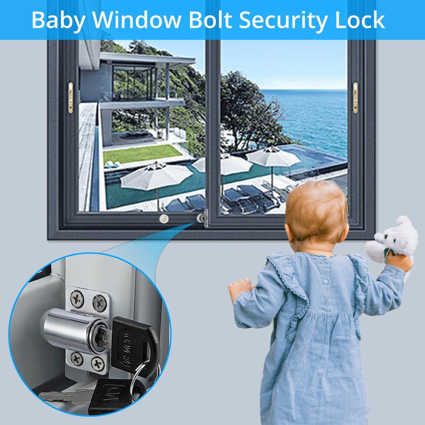 Baby Guard Skjutbart Fönsterlås