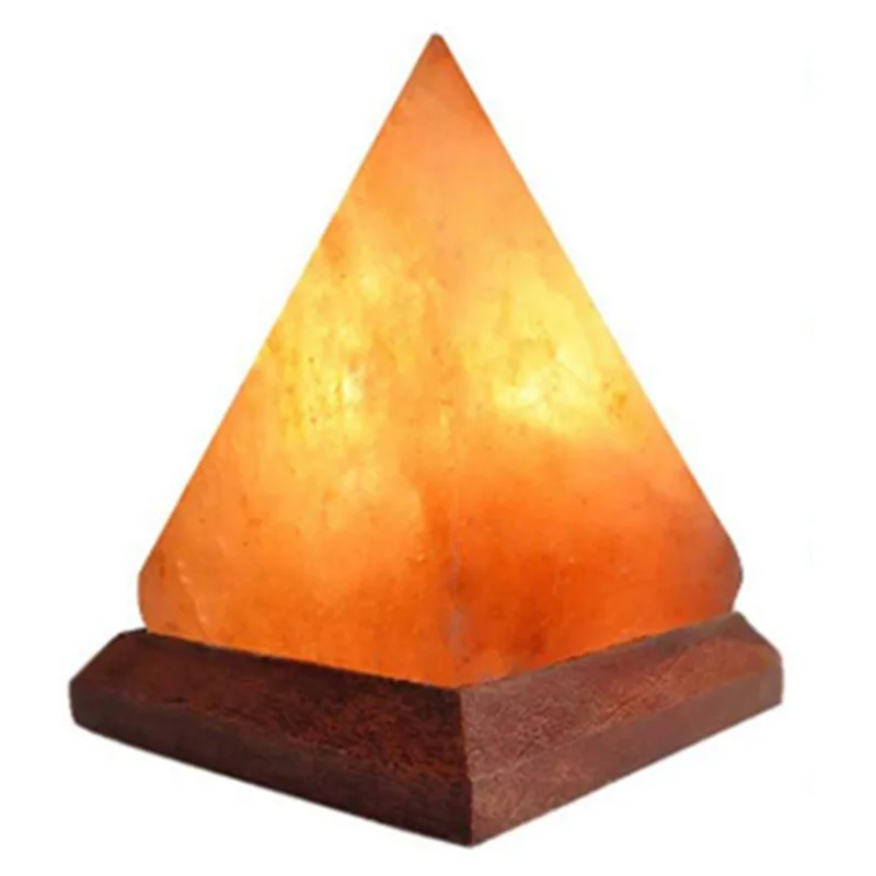 USB LED Pyramid med Himalaya kristallsaltlampa, luftrenare & stämning