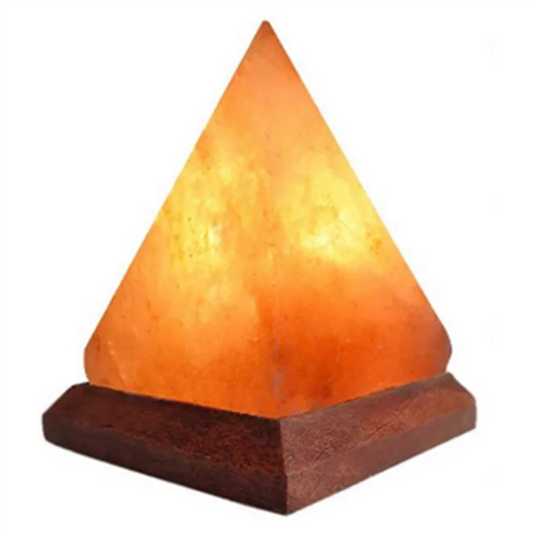 USB LED Pyramide med Himalaya Kristallsaltlampe, Luftrenser & Stemning