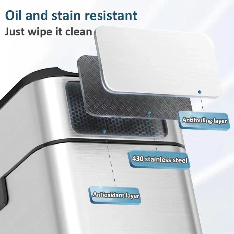 Smart Rustfrit Stål Automatisk Sensor Affaldsspand