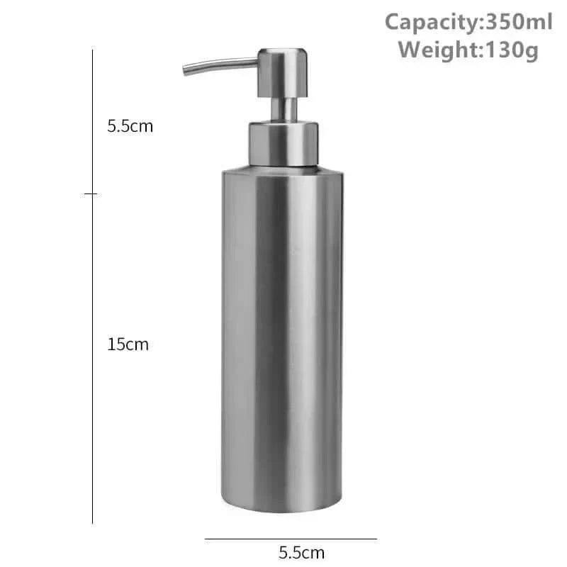Elegant sæbe dispenser i rustfrit stål - 250ml/350ml/550ml håndpumpe
