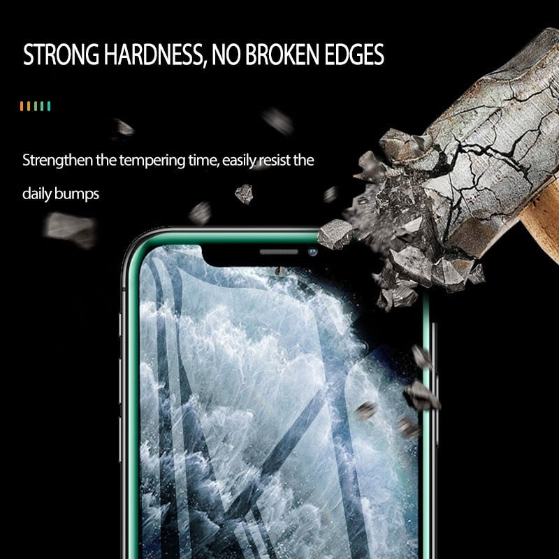 Lysende hærdet glas skærmbeskyttelse til iPhone – Fuldt dække