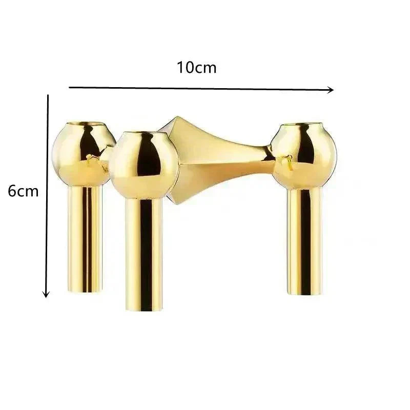 Modulære Metallysestager med Skulpturelt Design