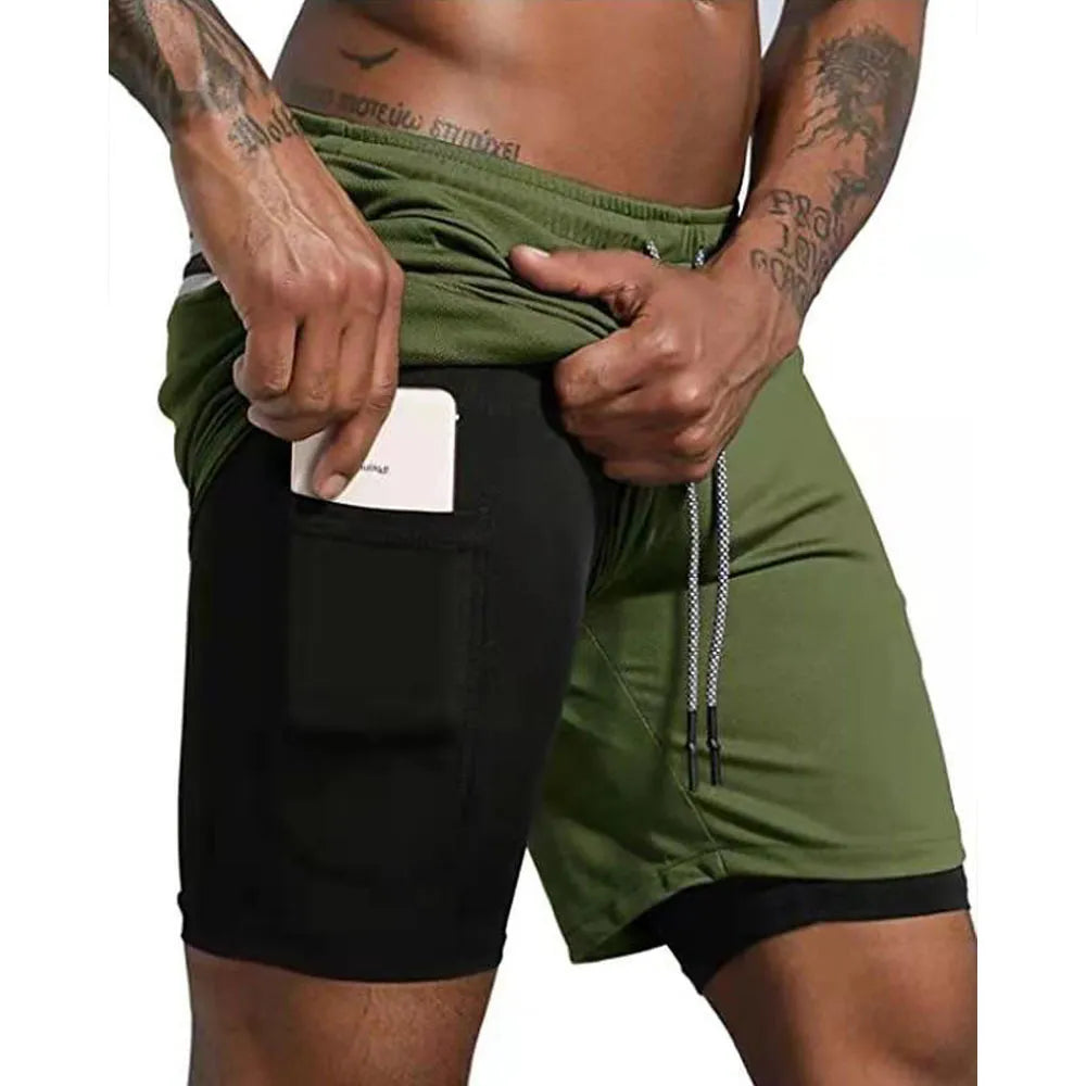 Snabbtorkande Träningsshorts med Telefonficka och Komfort