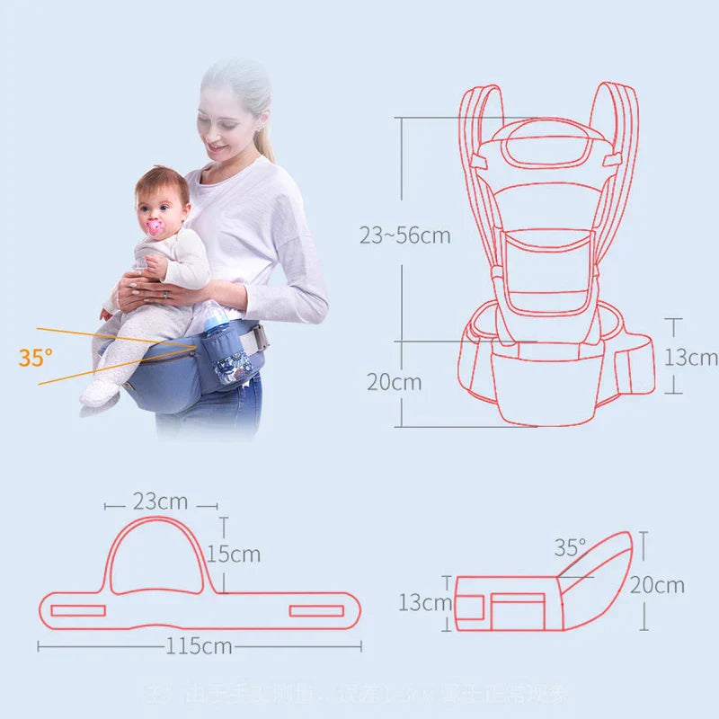 Ergonomisk ryggsäck för barn – Bekväm höftbärsele för föräldrar och barn