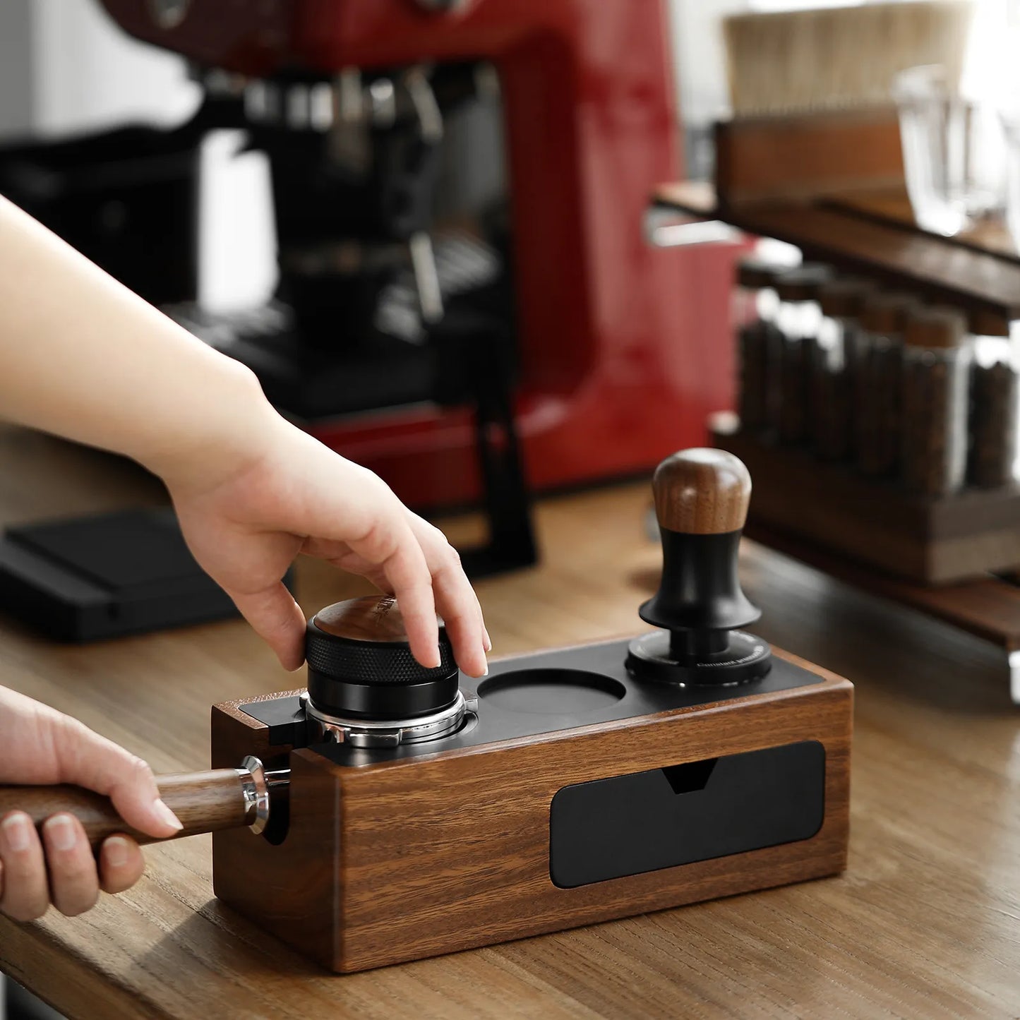 Barista Favorit Vintage Förvaringslåda Tamper Station
